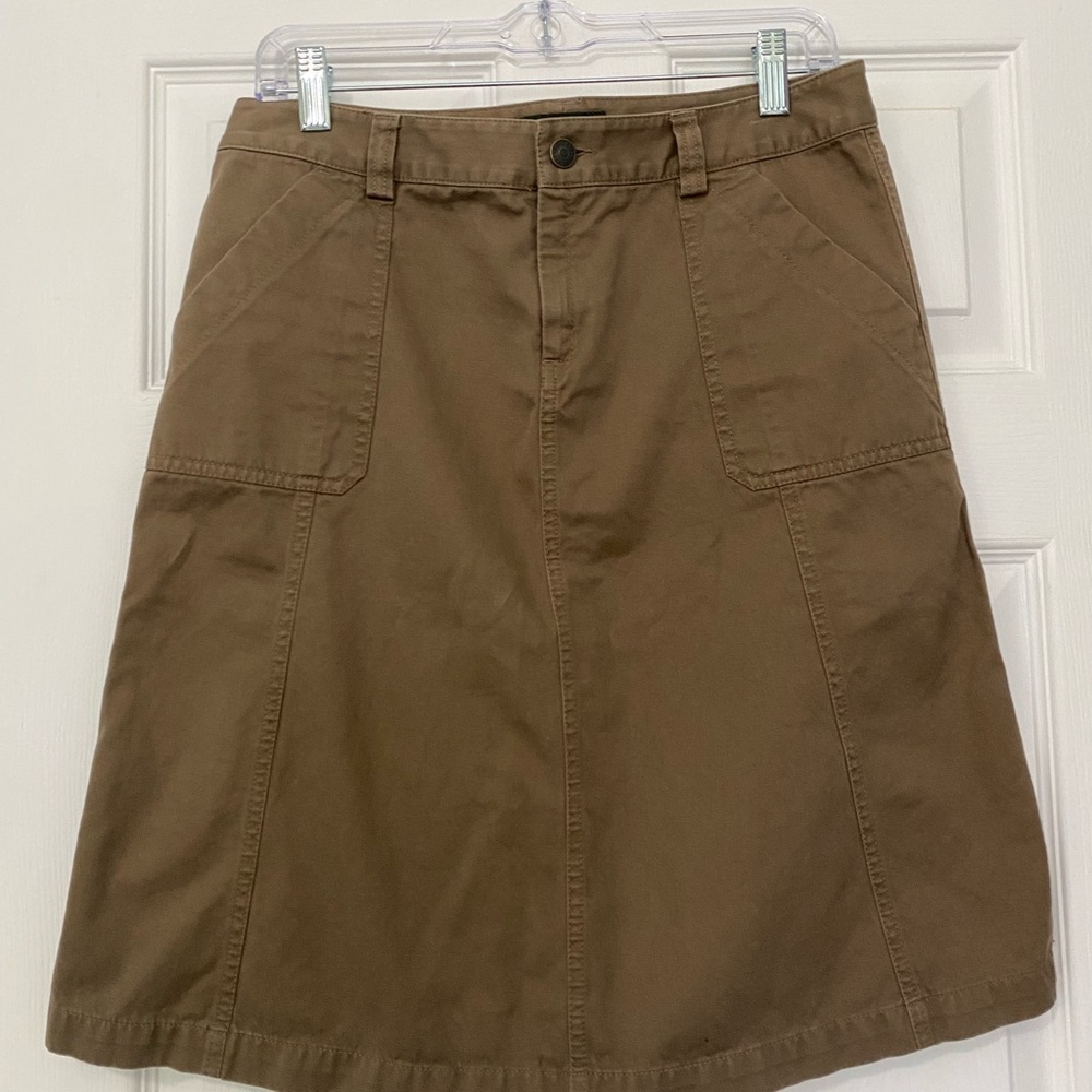 Eddie Bauer Tan A-Line Skirt